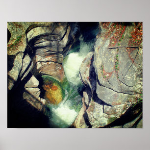 Poster Pont Naturel Crevice Avec Eau Nature