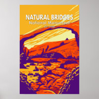 Pont Naturel Monument National Utah Vintage