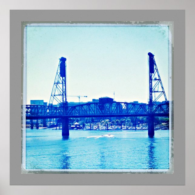 Poster Pont Portland vintage (Devant)