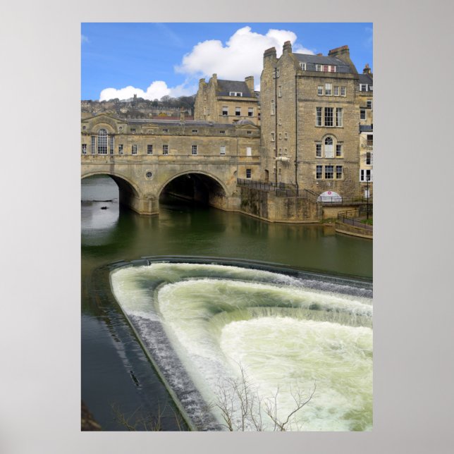 Poster Pont Pulteney, Bath. (Devant)