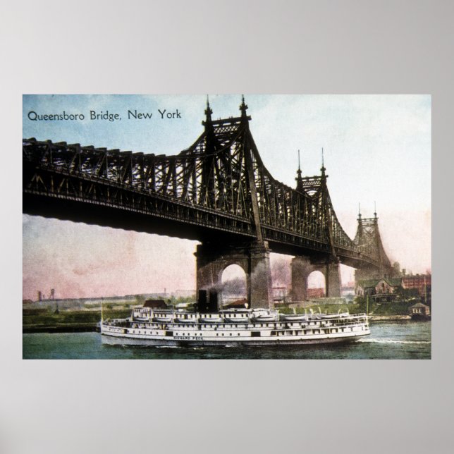 Poster Pont Queensboro, New York (Devant)