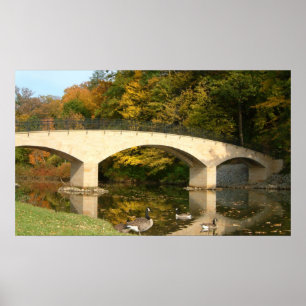 Poster Pont Rainbow à l'automne au Grove City College