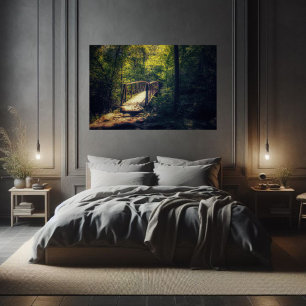 Poster Pont rustique dans la forêt nationale de Shenandoa