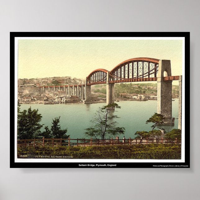 Poster Pont Saltash, Plymouth, Angleterre (Devant)