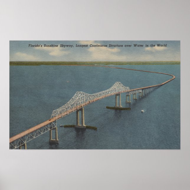 Poster Pont Sunshine Skyway de FlorideFloride (Devant)