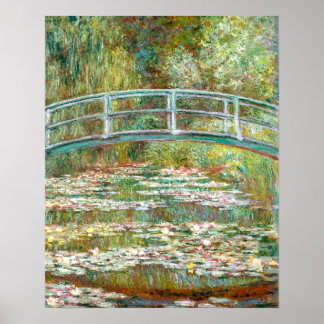 Poster Pont sur l'étang de Nymphéas | Claude Monet |