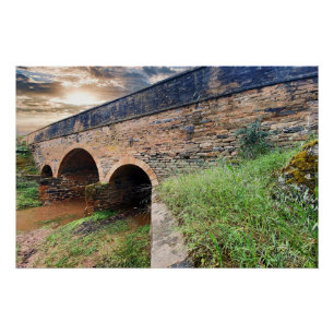 Poster Pont triple arc en pierre