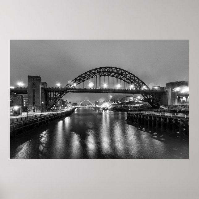 Poster Pont Tyne la nuit (Devant)
