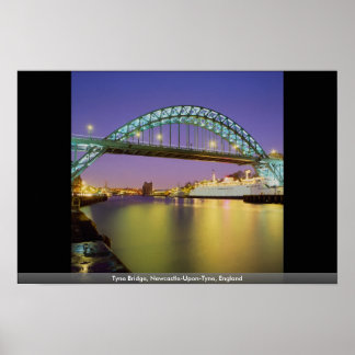 Poster Pont Tyne, Newcastle-Upon-Tyne, Angleterre