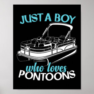 Poster Pontoon Pontooning Enfants de plaisance