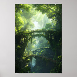 Poster Ponts de la Canopée d'Émeraude - Forêt luxuriante
