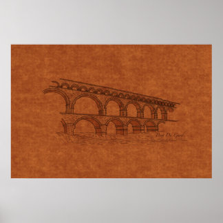 Poster Ponts : Pont Du Gard, France
