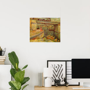 Poster Ponts sur la Seine, Asnières par Vincent van Gogh