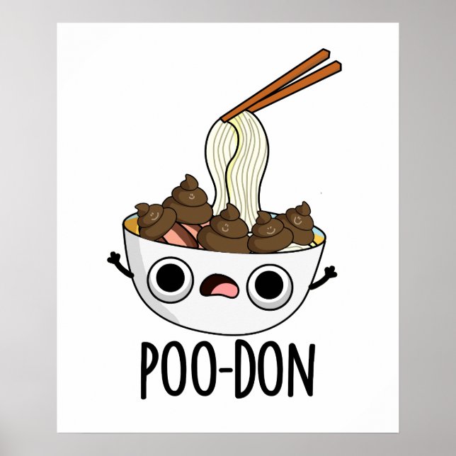 Poster Poo-don Funny Udon Pun  (Devant)