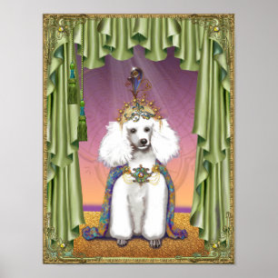 Poster Poodle blanc Far East Princess Imprimer