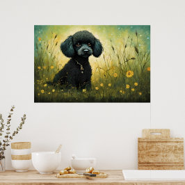 Poster Poodle mou dans l'art pré Imprimer