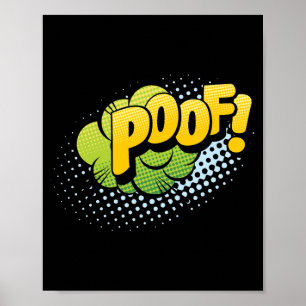 Poster Poof ! Explosion de bande dessinée Magical Pop Art