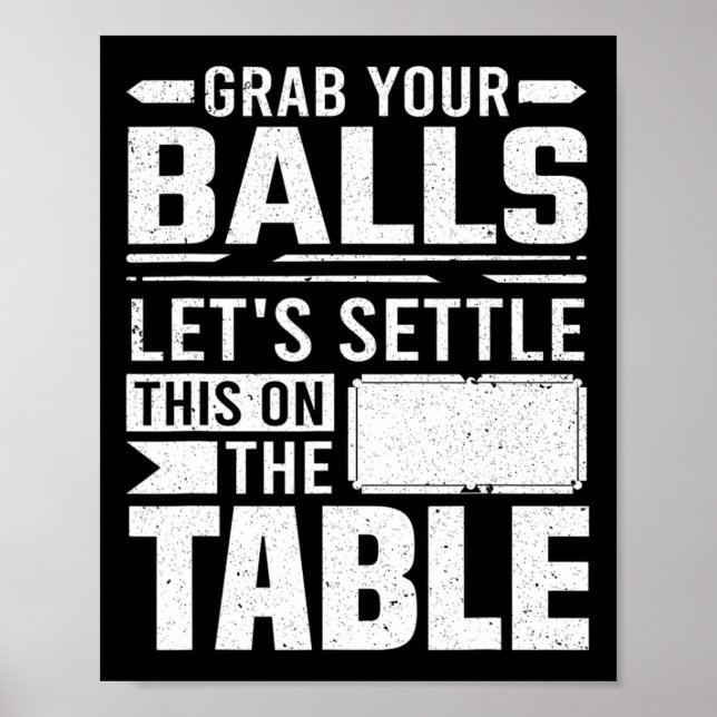 Poster Pool Billard Outdoor Pour Pool Player Billard Play (Devant)