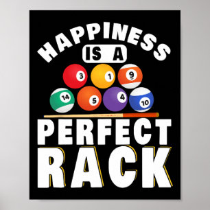 Poster Pool Billiard Happiness Est Un Billard Rack Parfai
