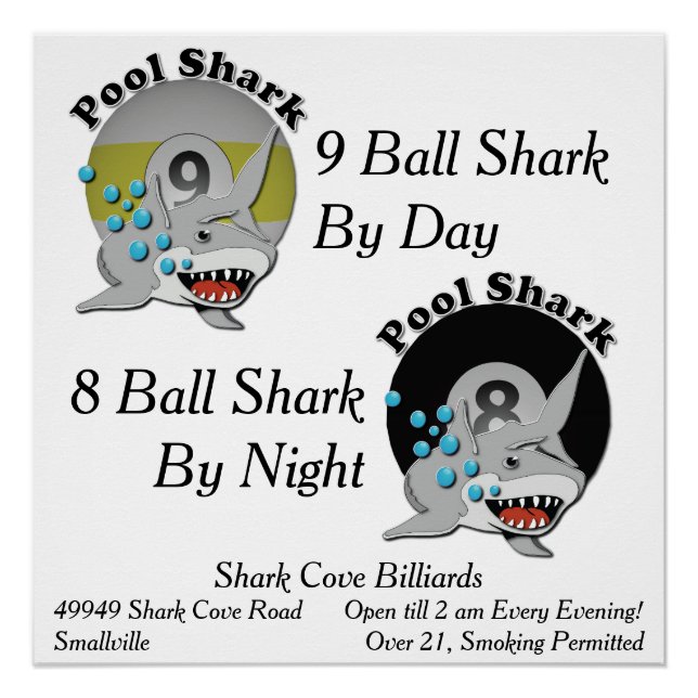Poster Pool Shark Business (Devant)