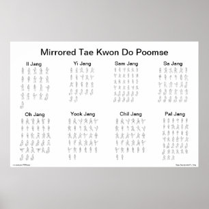 Poster Poomse en miroir Tae Kwon Do