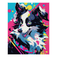 Pop Art Anime Border Collie Dog 004 - Victoria Sas
