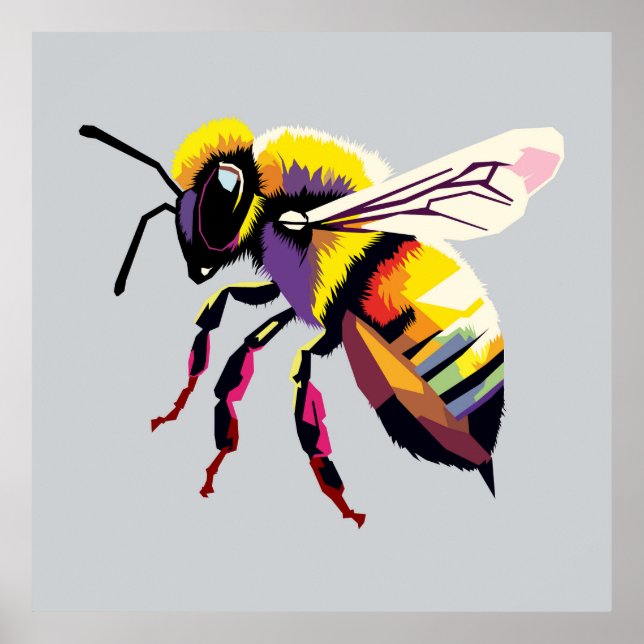 Poster Pop art Bee (Devant)