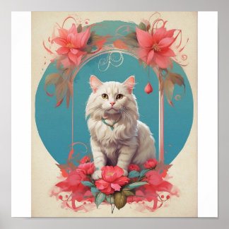 Poster Pop Art cat Photo Moderne tendance