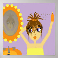 Pop Art Girl Gettin Ready