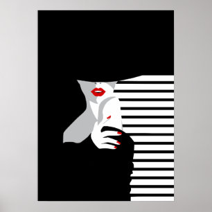 Poster Pop Art inspirée mode femme 1