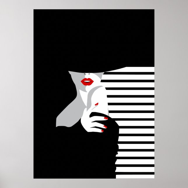 Poster Pop Art inspirée mode femme 1 (Devant)