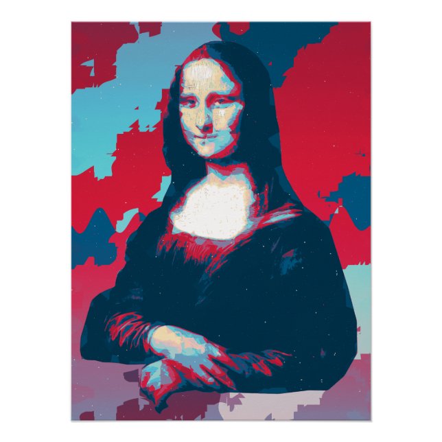 Poster Pop Art Interpretation of Mona Lisa (Devant)