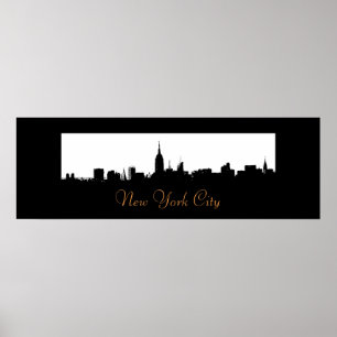 Poster Pop Art New York City Skyline Silhouette