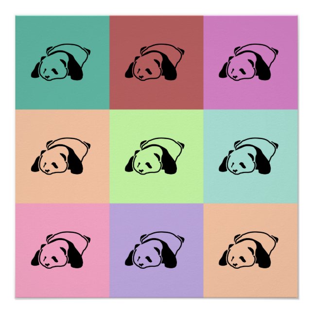 Poster Pop Art Panda (Devant)