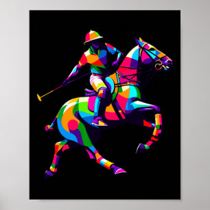 Poster Pop Art Polo Équitation Chevaux équitation Ho éque