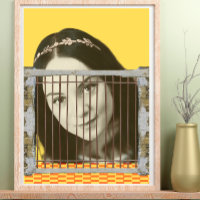 Pop Art Retro Femme Vintage Face jaune arrière - p