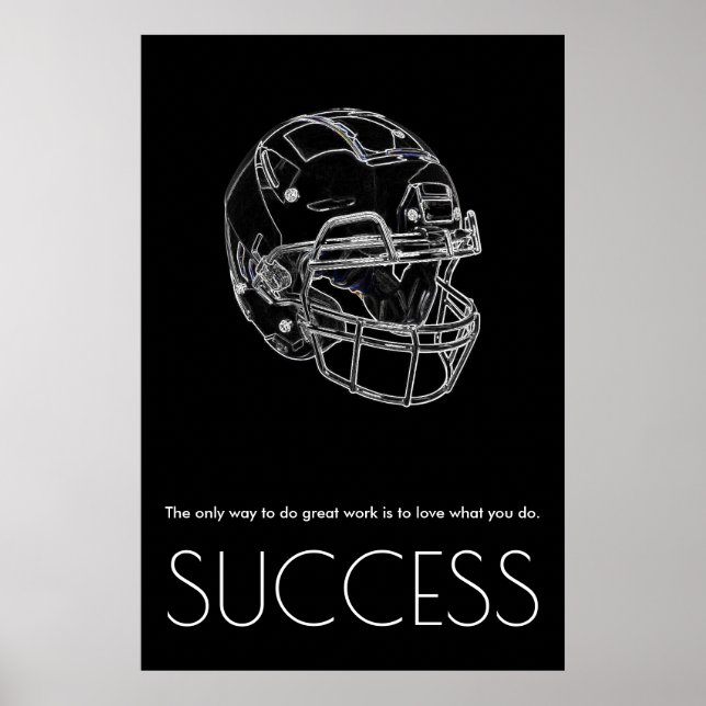 Poster Pop Art Success Motivational Football tendance (Devant)