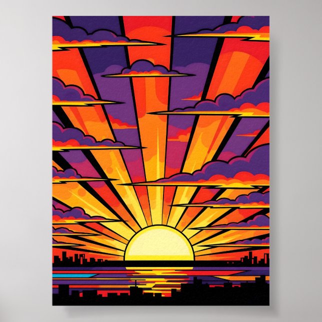 Poster Pop-Art Sunset (Devant)