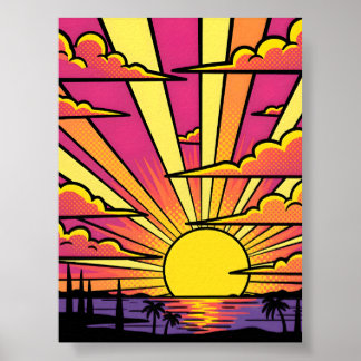 Poster Pop-Art Sunset