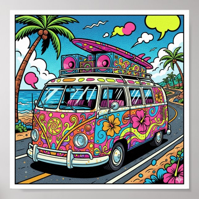Poster Pop Art Van (Devant)