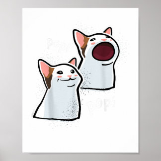 Poster Pop Cat Popping Mème Pop Cat drôle PopCat