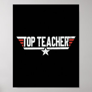 Poster Pop Culture Top Appréciation de l'enseignant Super
