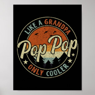 Poster Pop Pop Comme Un Grand-Père Seulement Glacière Vin