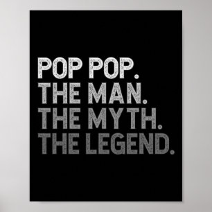 Poster Pop-pop The Man The Myth The Legend Fête des pères