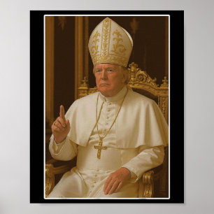 Poster Popo Trump Église du Vatican Pape Trump Drôle Chri