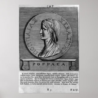 Poster Poppaea Sabina, gravure d'après un roman