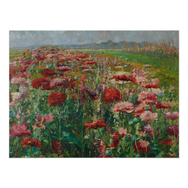 Poster Poppies en fleurs - Olga Wisinger-Florian (Devant)