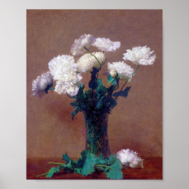 Poster Poppies, Henri Fantin-Latour (Devant)