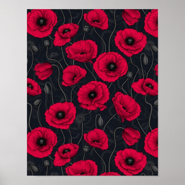 Poster Poppies rouges (Devant)