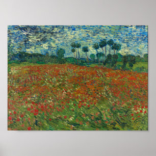 Poster Poppy field by Vincent van Gogh Fine Art